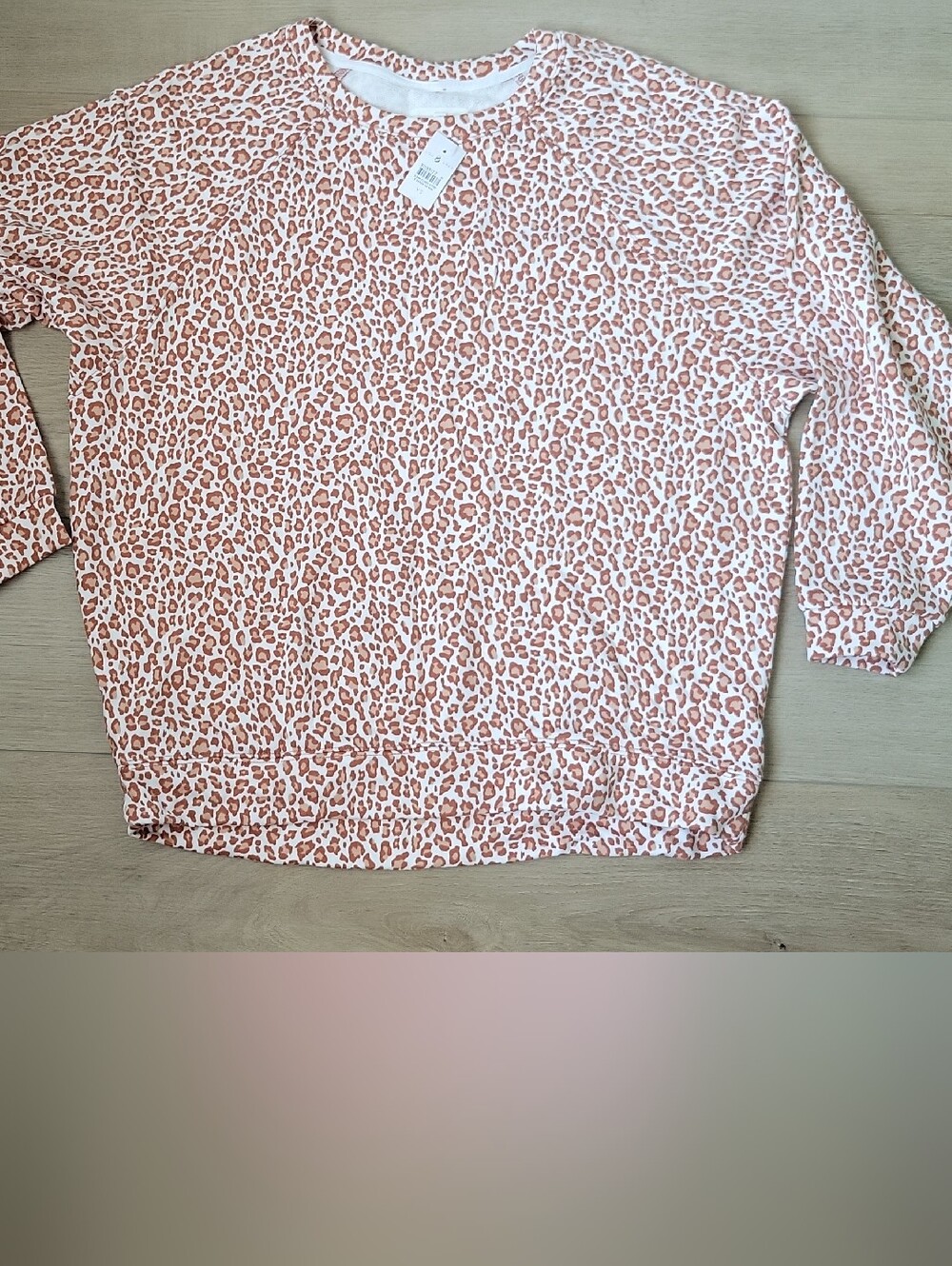 Lou & Grey Leopard Print Long Sleeve Top - Cream & Rust